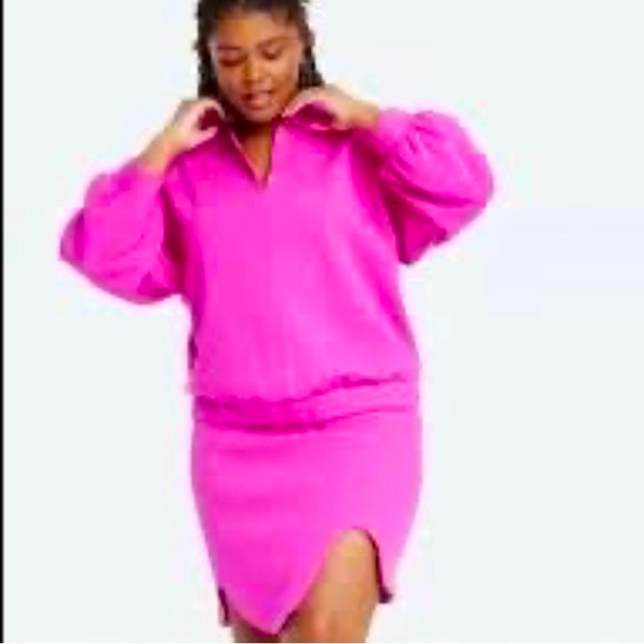 Sammy B Women's High-Rise Scuba A-Line 
Adult wavy structured skirt set - Picture 1 of 4